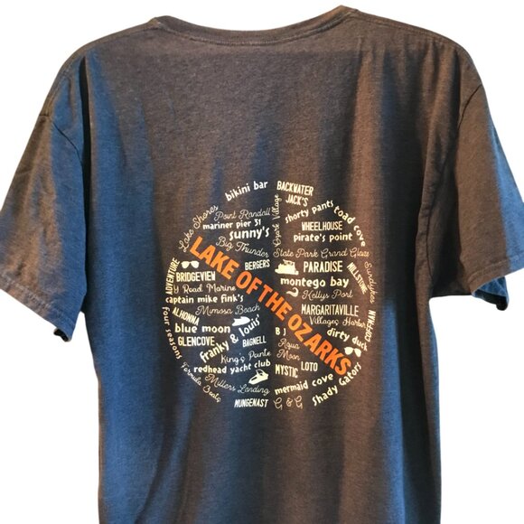 Upcycled Lake of the Ozarks T-Shirt: Landmarks & Marinas Graphics, Size L - Picture 6 of 16